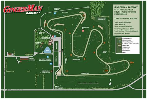 Gingerman raceway - GingerMan Raceway 61414 County Road 388 South Haven, MI 49090-9112 P: (269)253-4445. Visit Website. Road Race Levels. Road Racing Home. Race Experience. Drivers' School. 